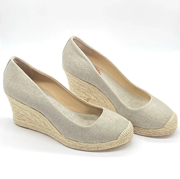 J. Crew Neutral Jute Wedges Gray and Tan Size 8 - Picture 4 of 10
